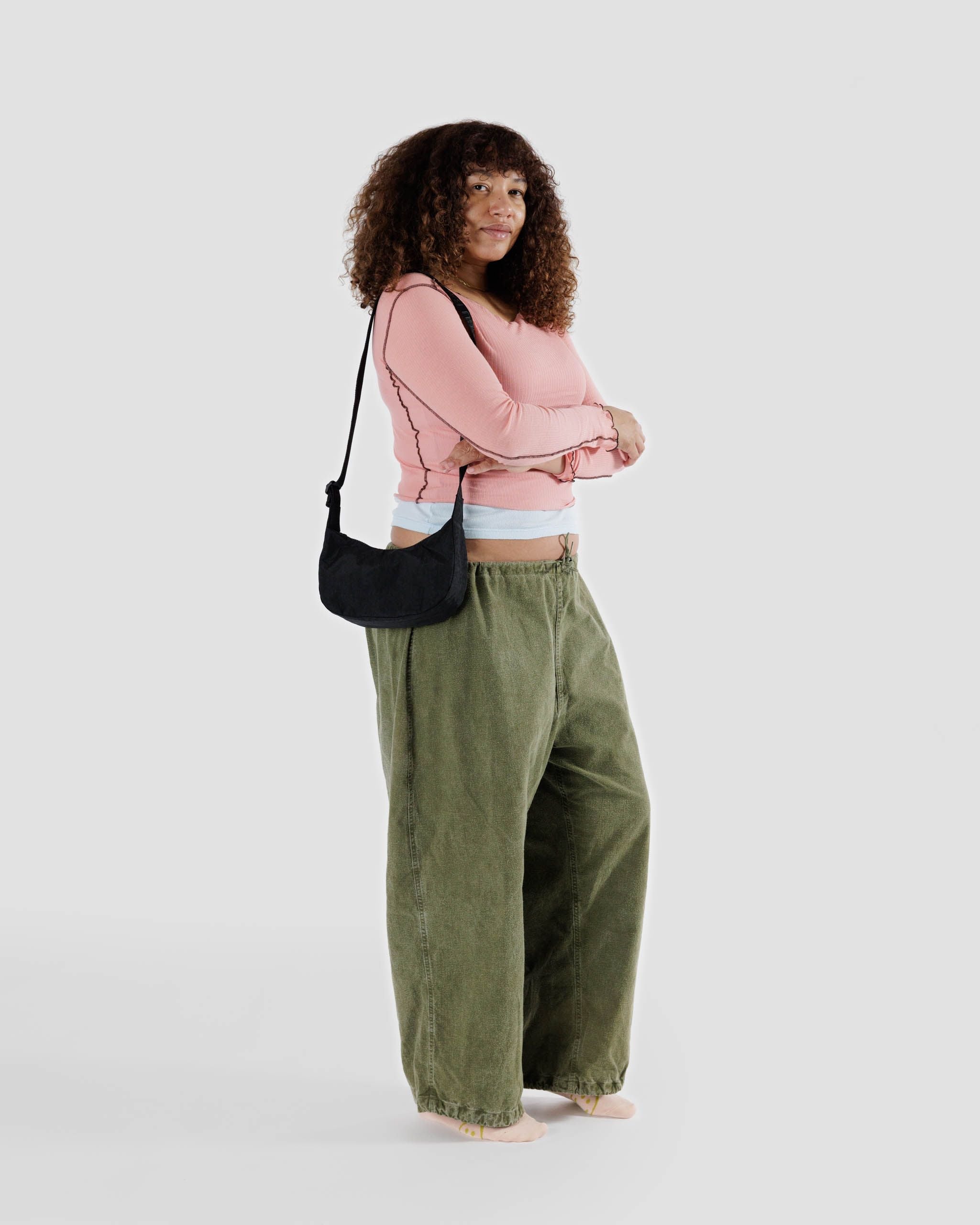Small Nylon Crescent Bag image 1