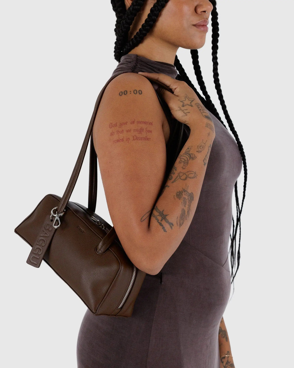 Small Recycled Leather Bowler Bag image 2